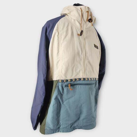 L.L.Bean Anorak Jacket Womens 3X 1/4 Zip Colorblock Hooded Windbreaker Outdoors - Picture 2 of 7